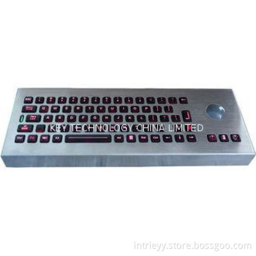 military backlight pc keyboards with trackball , desk top k